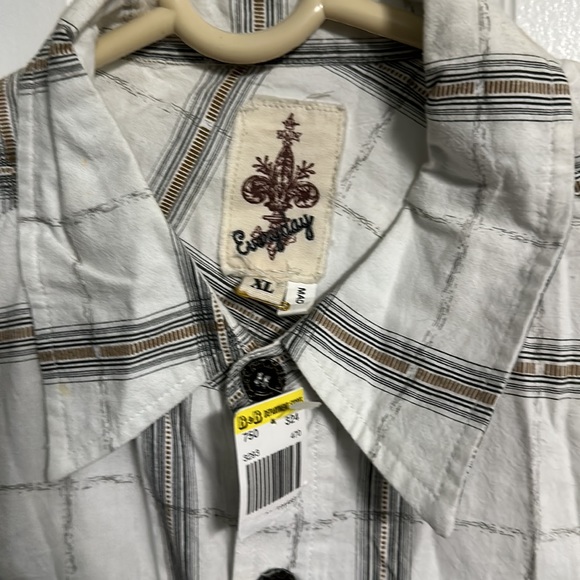 Vintage Men's shirt button down plaid with eagle size XL new 100% cotton - Picture 4 of 4